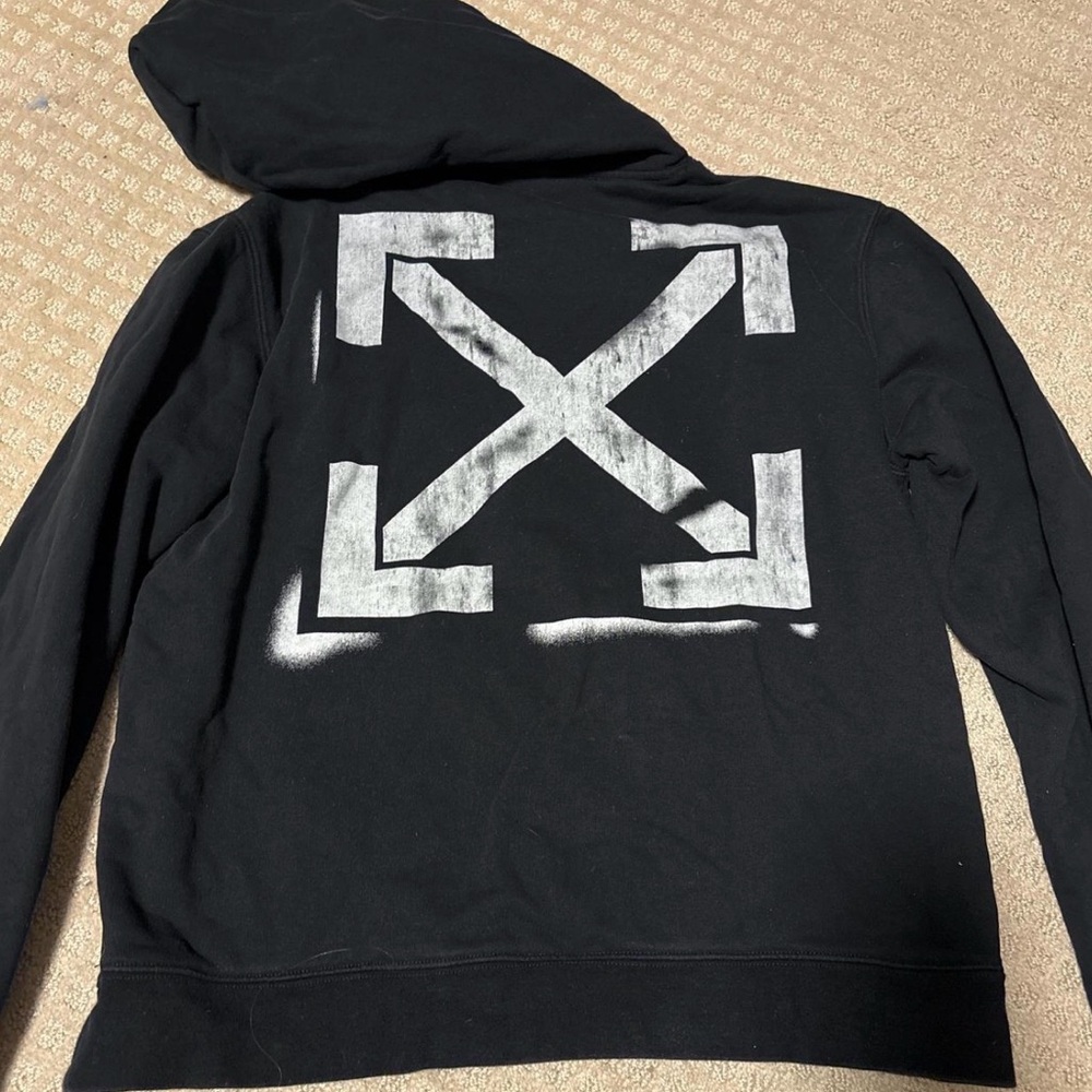 Off-White Black Hoodie with White Accents - Picture 2 of 4